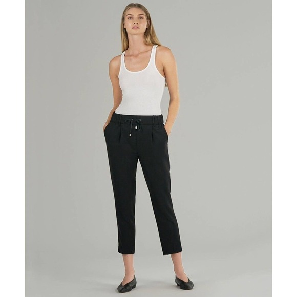 ATM Anthony Thomas Melillo Womens XS Pants Micro Twill Pull On Solid Black $295 - Picture 2 of 9